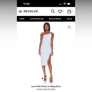 Lovers and Friends Lazo midi dress in baby blue